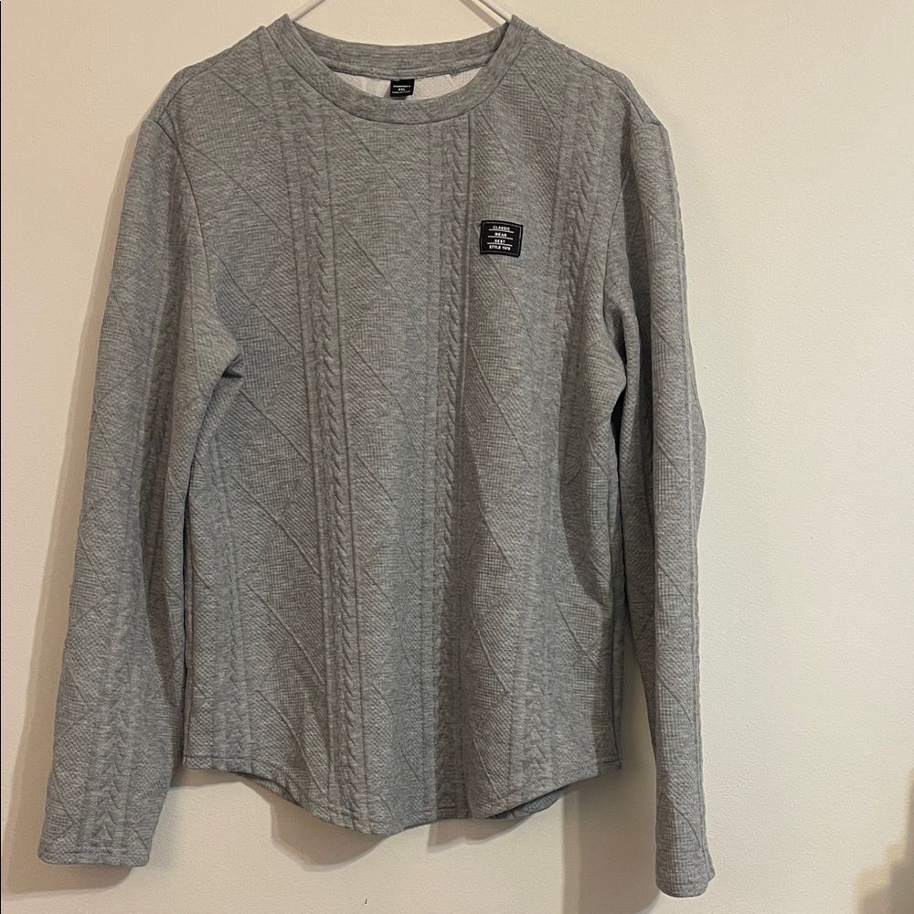 NFINITY Gray Quilted Top